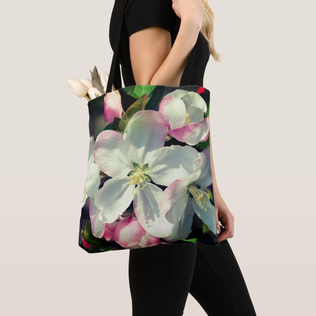 Pretty Apple Spring Flower Blossoms Close Up  Tote Bag (Close Up)