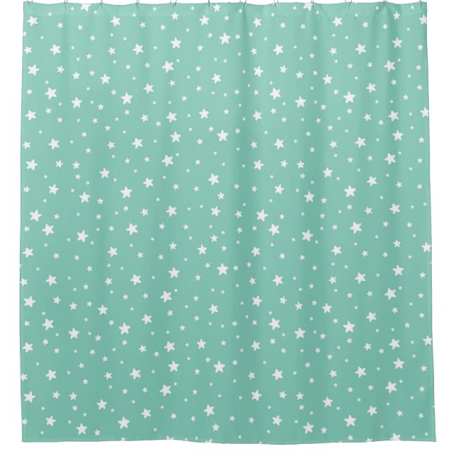 Pretty Aqua and White Stars Celestial Sky (Front)