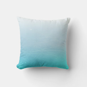 Pretty Aqua Blue Gradient Throw Pillow