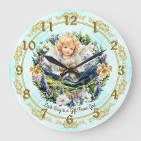 Pretty Aqua Inspirational Angel Cherub