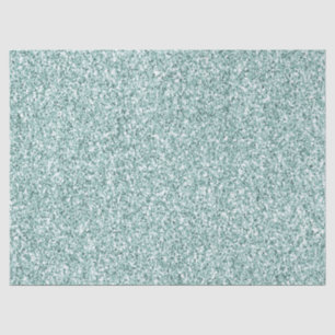 Pretty Aqua Mint Glitzy Glitter    Tissue Paper