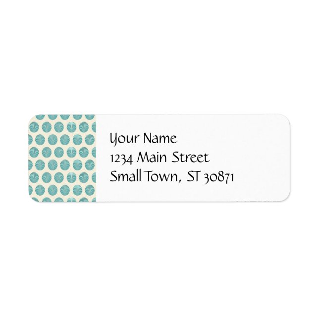 Pretty Aqua Teal Blue Shell Beach Pattern Gifts (Front)