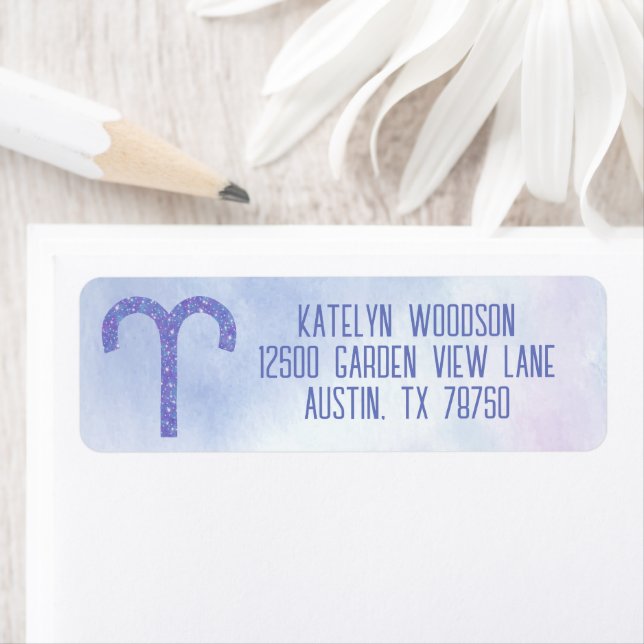 Pretty Aries Astrology Sign Purple Birthday Party (Insitu)