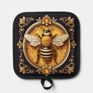 Pretty Art Nouveau Honeybee  Pot Holder