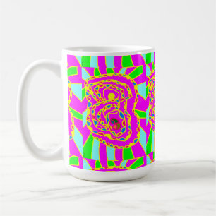 Pretty art pattrns mosaic round coffee mug