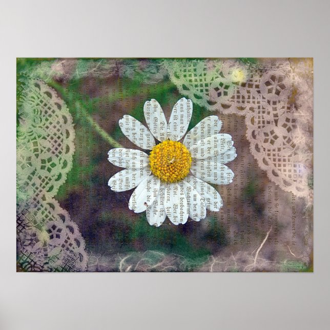 Pretty As A Daisy Mixed Media Poster (Front)