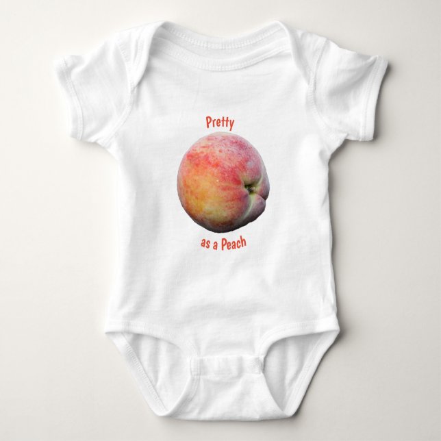 Pretty as a Peach Baby Bodysuit (Front)