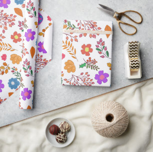 Pretty Assorted Floral Wedding Wrapping Paper