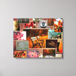 Pretty Autumn and Fall Collage Canvas Print