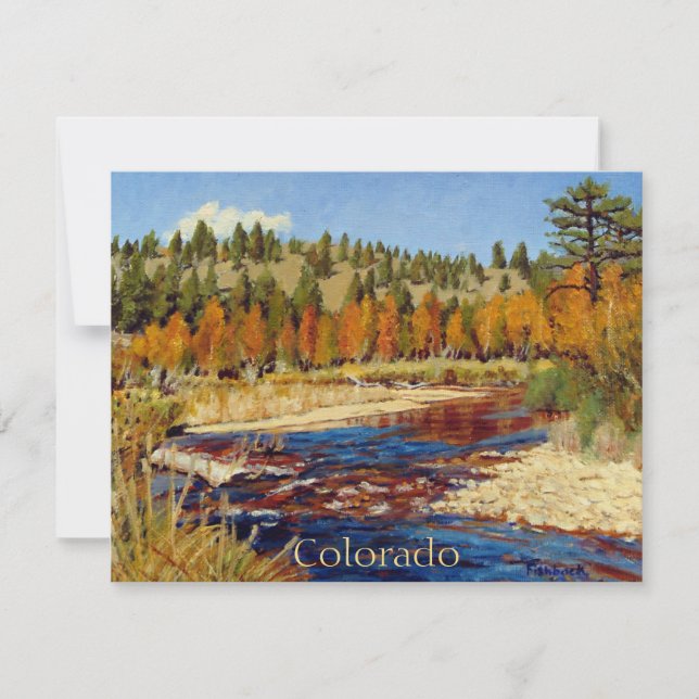 Pretty Autumn Colorado Mountain Stream (Front)