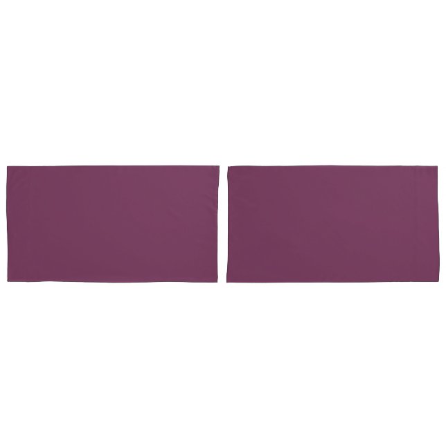 Pretty Autumn Purple Solid Colour Pillowcase (Front-Set)