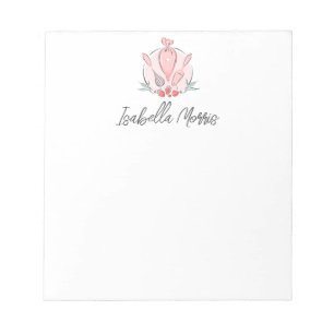 Pretty Baking Pastry Personalized Notepad