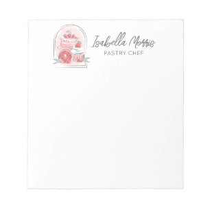 Pretty Baking Pastry Personalized Notepad