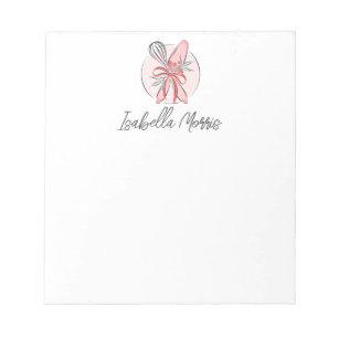 Pretty Baking Pastry Personalized Notepad