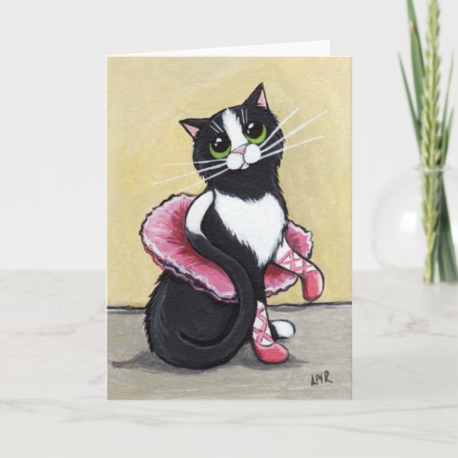 Pretty Ballerina - Cat Art Card (Front)