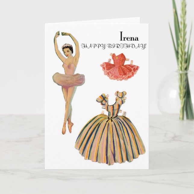 Pretty Ballerina in Pink Card (Front)