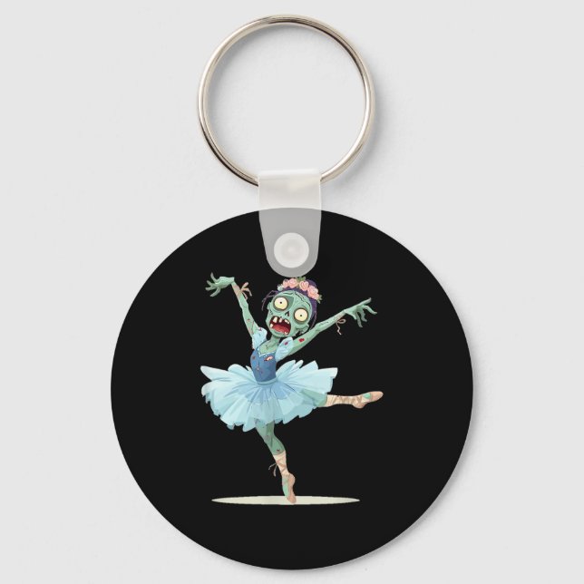 Pretty Ballerina Zombie Costume  Keychain (Front)