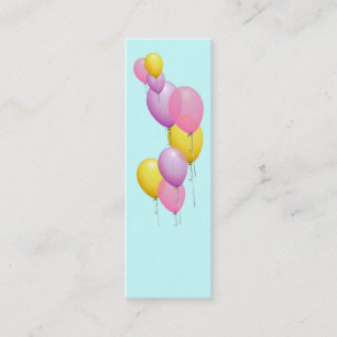 Pretty Balloons Mini Bookmarks Repurposed Business Card