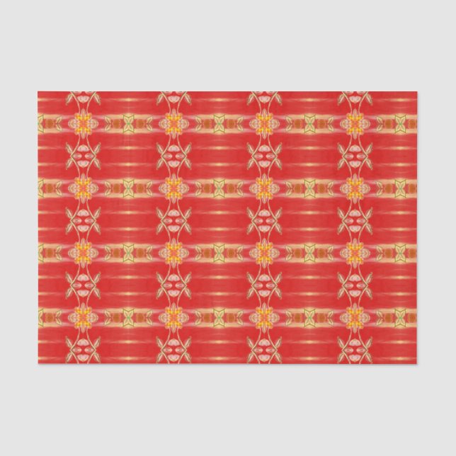 Pretty Barn Red And Elegant Tissue Paper (Front)