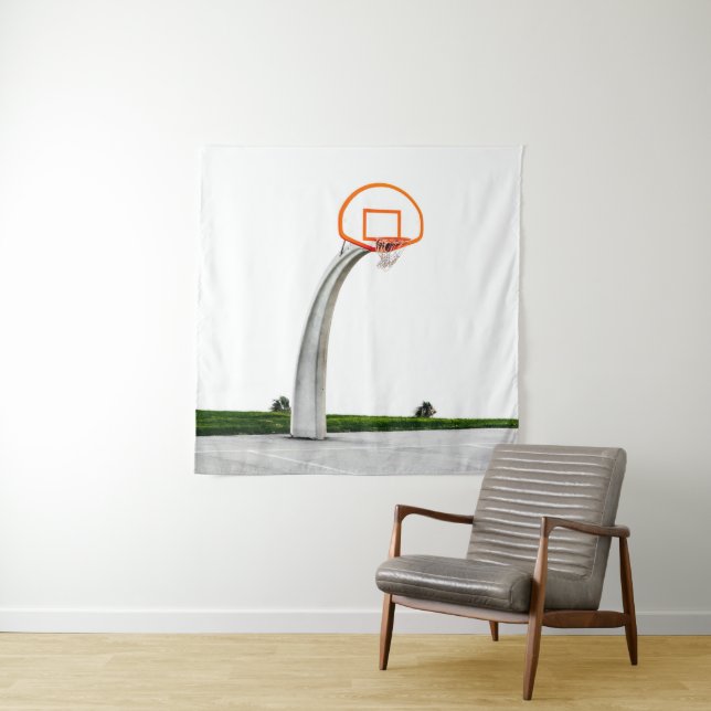 Pretty Basketball Artwork Tapestry (In Situ)