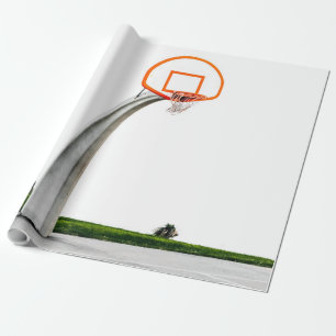 Pretty Basketball Artwork Wrapping Paper