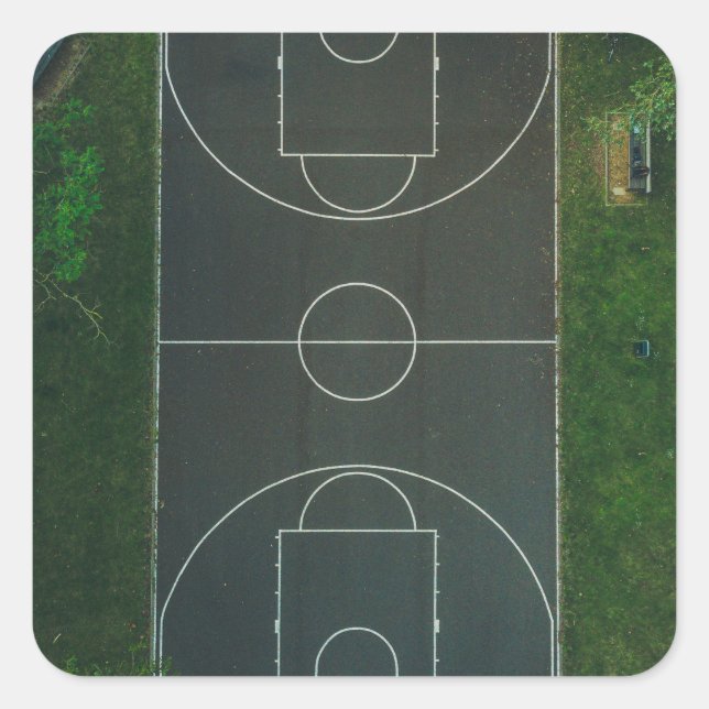 Pretty Basketball Square Sticker (Front)