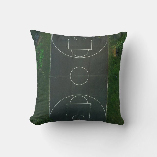 Pretty Basketball Throw Pillow (Front)