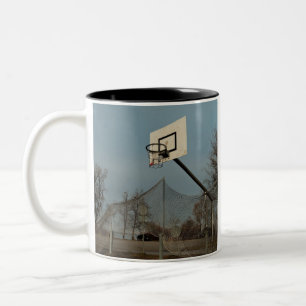 Pretty Basketball Two-Tone Coffee Mug