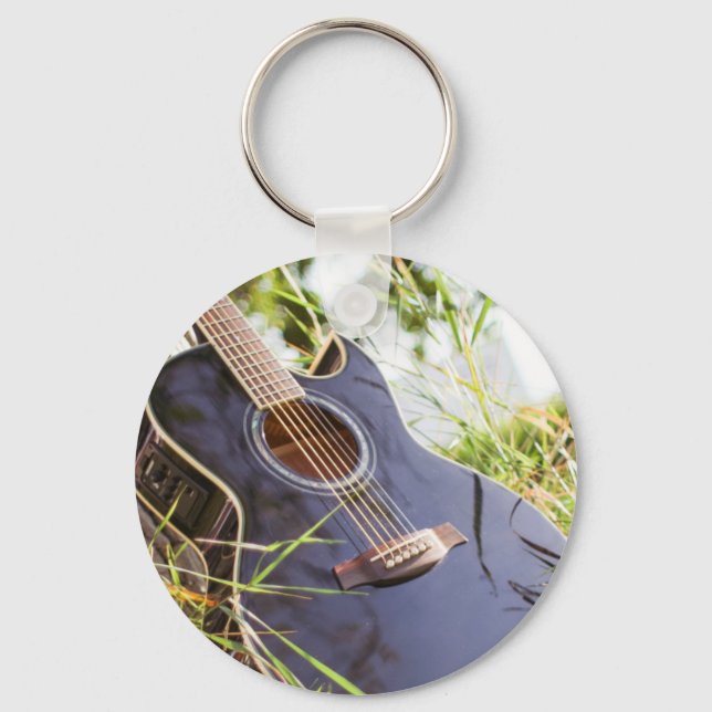 Pretty Bass Guitar Keychain (Front)