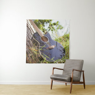 Pretty Bass Guitar Tapestry