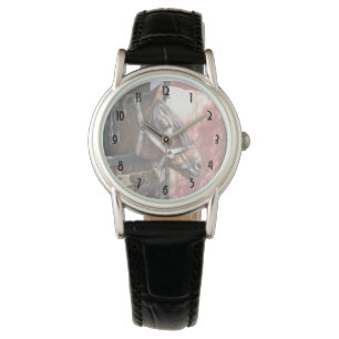 Pretty Bay Horse in a Sunlit Stable Watch