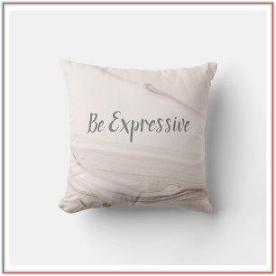Pretty Be Expressive Abstract Pastel Throw Pillow