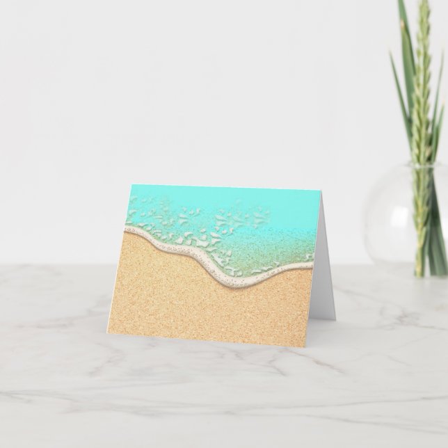 Pretty Beach Theme  Note Card (Front)