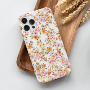 Pretty Beauty Yellow Orange Ditsy Floral Pattern iPhone 16 Pro Case
