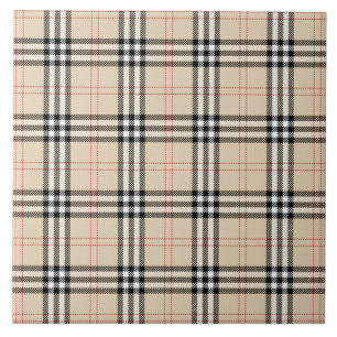 Pretty Beige Plaid Tartan Tile