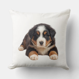 Pretty Bernese Mountain Dog Throw Pillow