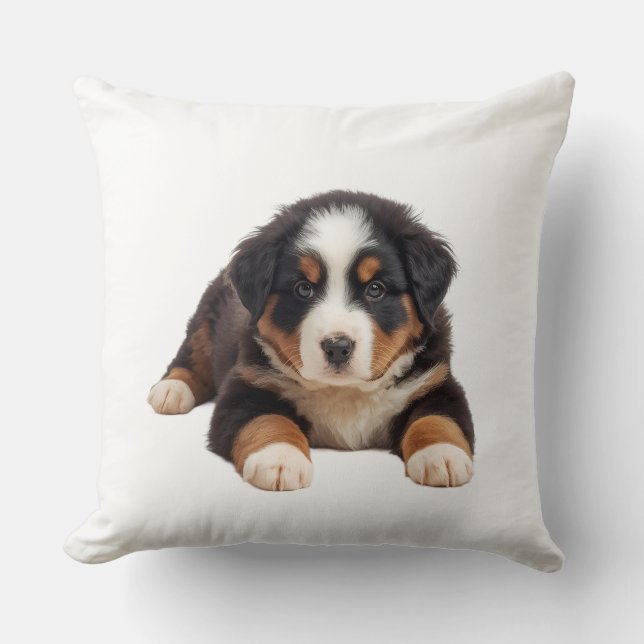 Pretty Bernese Mountain Dog  Throw Pillow (Front)
