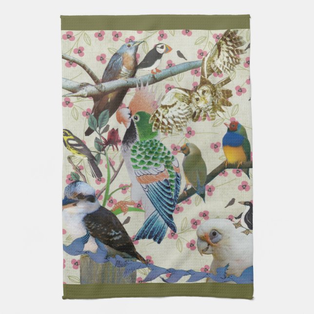 Pretty Birdies Kitchen Towel (Vertical)