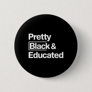 Pretty Black Educated Black History Month Girl Afr 2 Inch Round Button