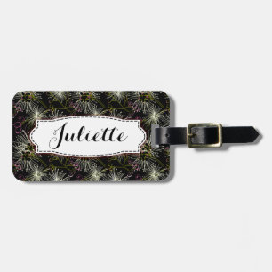 Pretty black  named luggage tag