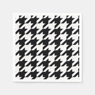 Pretty Black White Houndstooth Napkin