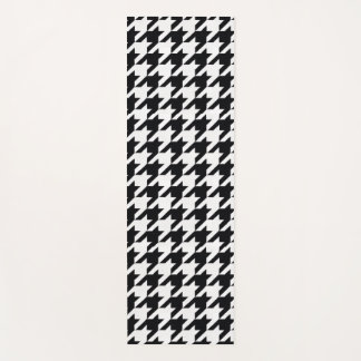 Pretty Black White Houndstooth Yoga Mat