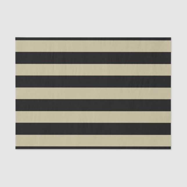 Pretty Black White Stripes 10lb Tissue Paper (Front)
