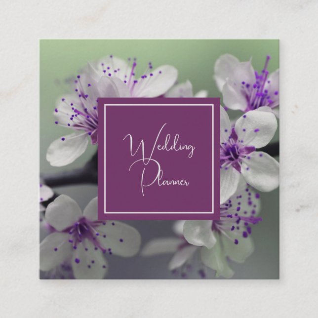 Pretty Blossoms Square Business Card (Front)