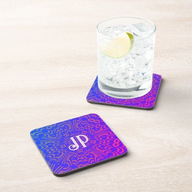 Pretty Blue Abstract Coaster (Right Side)