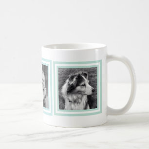 Pretty Blue and Green Instagram Photo Squares Coffee Mug