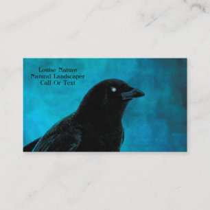 Pretty Blue And Raven Business Card