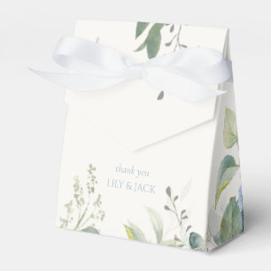 Pretty Blue and White Hydrangea Event Wedding  Favor Box