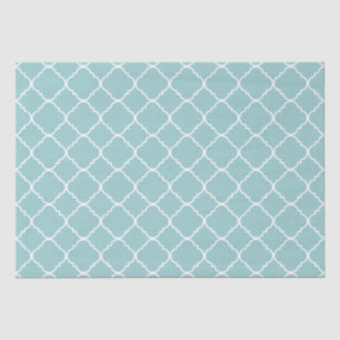 Pretty Blue and White Quatrefoil Tissue Paper
