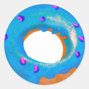 Pretty Blue Berry Doughnut Wall Sticker